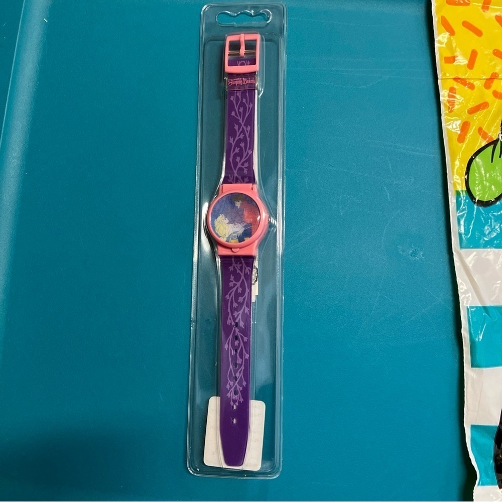 Disney Purple and Pink Kids Watch Sleeping Beauty Holigraphic